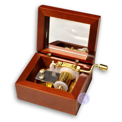 Wooden Hand Crank Music Boxes With Sankyo Musical Movement  (30 Tunes Option) • $54.99