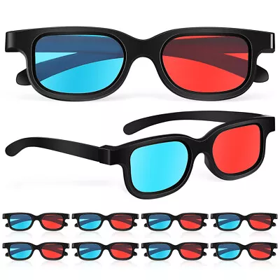 10Pcs Viewing Glasses Red-Blue Lens 3D Glasses For Computer Monitors TVs Screens • $9.86