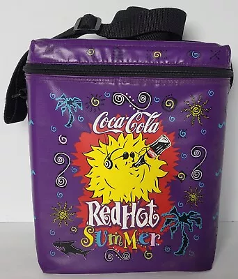 Vintage Coca Cola Red Hot Summer Insulated Cooler W/Strap 1990s • $34