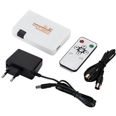 HDMI-compatible To RF Coaxial Converter TV Transmitter Modulator &Remote Control • $25.45