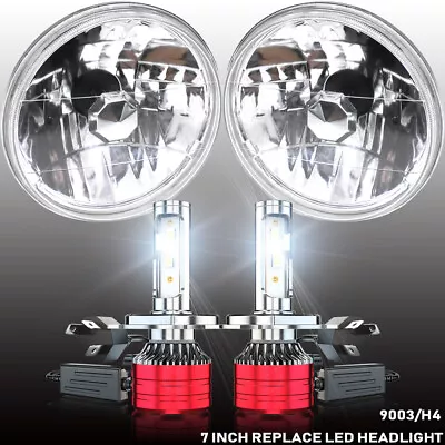 Pair 7 Inch Round LED Headlights Fit 2002-2006 Mercedes Benz W463 G Class Wagon • $129.99