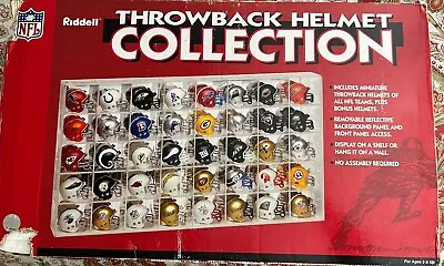 Riddell 2-Bar Throwback Mini Helmet Collection Still In Original Packaging  • $56.55