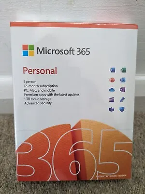 Microsoft Office 365 Personal 1 Year Original Genuine Activation Key From Box • £44.99
