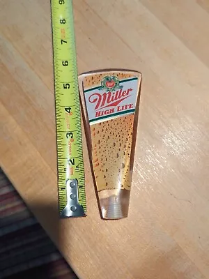 Vintage Miller High Life Beer Tap Lucite Handle Knob 6” • $15