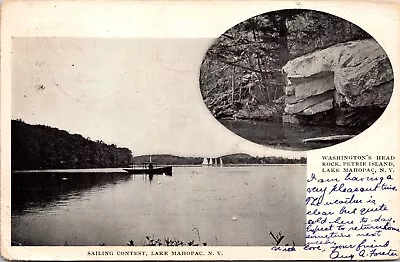 1900's Lake Mahopac N.Y. Petrie Island  Sailboats Undivided Back Postcard 10H • $28.45