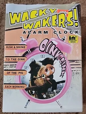 Mark Feldstein Wacky Wakers Pig Bedside Alarm Sound Novelty Clock OINK OINK • $15
