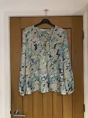 Ladies Marks & Spencer Indigo Collection Ivory Mix Blouse Size 16 • £1.99