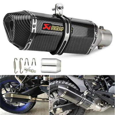 Slip-on 51mm Universal Motorcycle Exhaust Muffler Pipe With DB Killer Silencer • $49.99