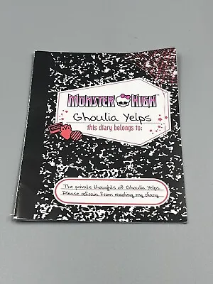 Monster High Diary Book Booklet 2010 Ghoulia Yelps 1st Wave • $29.99