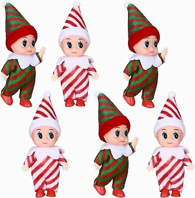 $26.99 • Buy 6PCS Christmas Tree Elf Doll Home Oranment Kids Baby On The Shelf Toy Xmas Gifts