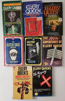 Lot Of 8 Ellery Queen Pulp Murder Mystery • $21.24
