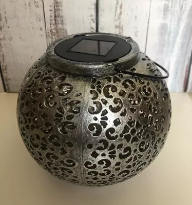 £10.80 • Buy Solar LED Globe Hanging Moroccan Garden Lantern Silhouette Table Light Lamp