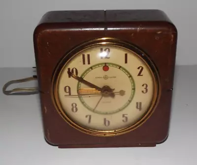 Vintage 1940s General Electric Alarm Clock Red Eye Model 7H140 • $34.99
