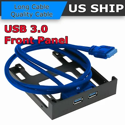 USB 3.0 Front Panel 3.5  Expansion Bay To 20-Pin MoBo Bracket Cable (2-Port) • $8.94