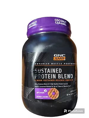 GNC AMP Sustained Protein Blend Girlscout Coconut Caramel 2.5 Lb 28 Ser Exp 2/25 • $24.99