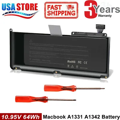 For Apple MacBook Battery A1331 63.5WH For Unibody 13  Late 2009 2010 Mac A1342 • $23.99