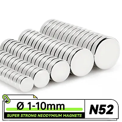 Small & Tiny Neodymium Magnets N52 Super Strong Rare Earth Round Disc 1-10 Mm • $3.62