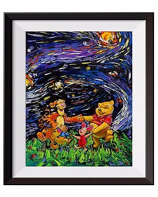 Vincent Van Gogh Starry Night Winnie The Pooh Canvas Art Wall Decor A012 • $11.99