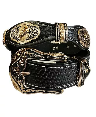 Cinto Vaquero Concho Cowboy Western Rodeo Cowboy Style Leather Belt • $34.99