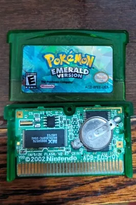 Pokemon Emerald Authentic! NEW BATTERY & LABEL! SCRATCHED SHELL! 386 GBA! READ!! • $120.50