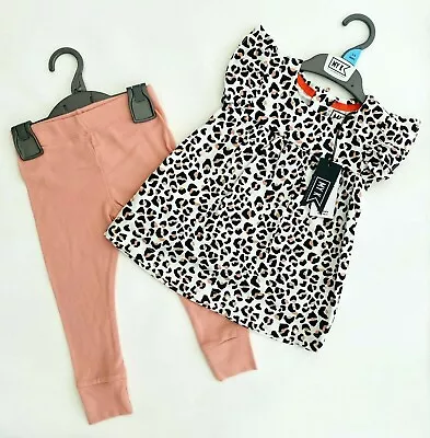 £8.95 • Buy Myleene Klass Girls Baby Outfit MY K Leggings Top Set Animal Leopard Print BNWT