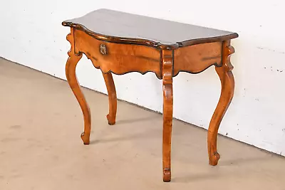 Baker Furniture Italian Provincial Carved Maple Console Or Entry Table • $1995