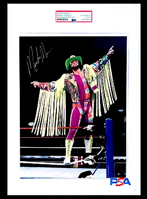 Wwe Macho Man Hand Signed 8x10 Photo Encapsulated And Certified By Psa Dna Rare • $1999.99