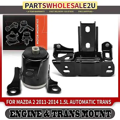 2x Engine Motor & Transmission Mount For Mazda 2 2011 2012 2013 2014 L4 1.5L • $54.99