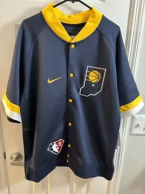 Nike NBA Indiana Pacers 75th Anniversary Warm Up Jacket Mens Sz XL (DA8044-419) • $125