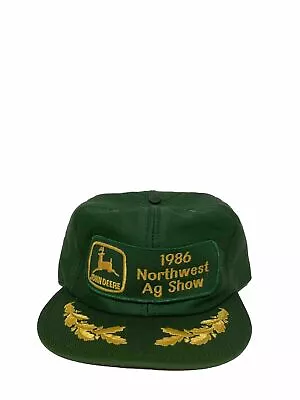 Vintage 1986 John Deere Big Patch Northwest Ag Show Trucker Hat Louisville MFG • $50