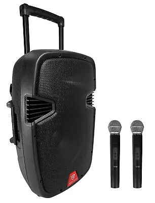 Rockville RAM12BT 12  Rechargeable Powered 600W DJ PA Speaker 2 Mics Bluetooth • $150.88