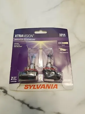 Sylvania XTRAVISION H11 Pair Set High Performance Headlight 2 Bulbs New Other • $11.95