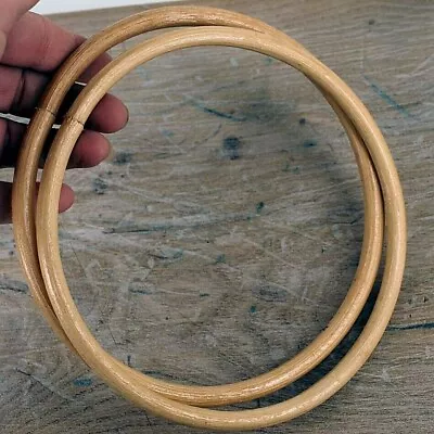 Round Circle Bag Handles15 Cm Light Weight Summer Handbag Natural BH36 • £4.99