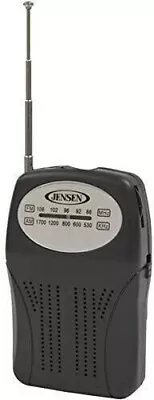 Jensen MR-75 AM/FM Pocket Radio (Black)-New • $9