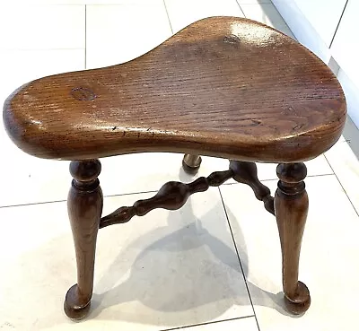 Jas Shoolbred 19th Century 3 Legged Saddle Stool Cock Fighting Stamped No.222356 • £325