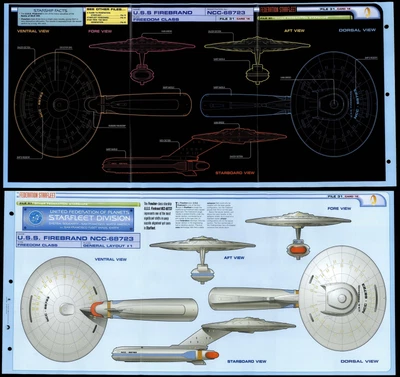 £2.49 • Buy USS Firebrand - Other Starships - Star Trek Fact File Fold-Out Page