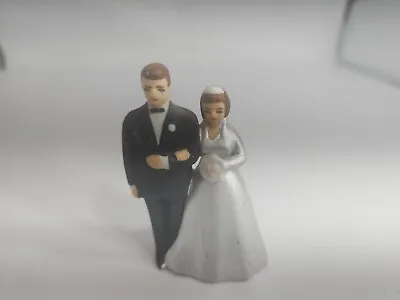 Lefton Vintage Ceramic Bride And Groom Wedding Bell Cake Topper Figurine 3 Inch • $9.99