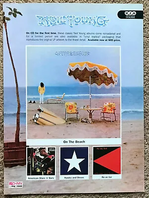 NEIL YOUNG - ON THE BEACH 2003 Full Page UK Magazine Ad • £3.95