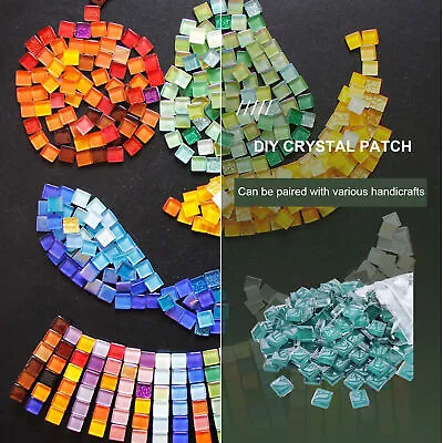 450 X Mosaic Tile Stone For DIY Crafts Puzzle Art Decor Shine Stained Glass Bulk • $22.79