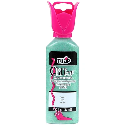 3 Pack Tulip Dimensional Fabric Paint 1.25oz-Glitter Green 65000-31115 • £14.57