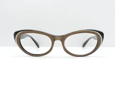 Vintage Bausch And Lomb 5 3/4 Women's Full Rim Eyeglass Frames Brown 48-18 • $49.99