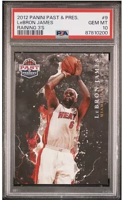 2011-12 PANINI PAST & PRESENT RAINING 3'S LeBron James PSA 10 (Pop 4!) • $213.75