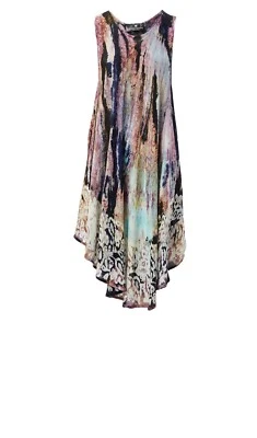 $16.99 • Buy Womens Summer Sun Dress Umbrella  Tie Dye Flower Beach Resort Wear Boho Hippie