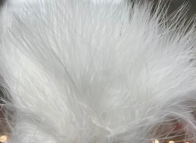 White Turkey Blood Quill Marabou Feathers FIY Crafts Fly Fish 50 Pc 3-3 1/2   • $7.99