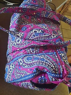 Vera Bradley Boysenberry Small Travel Duffle Bag Purse. • $13.99