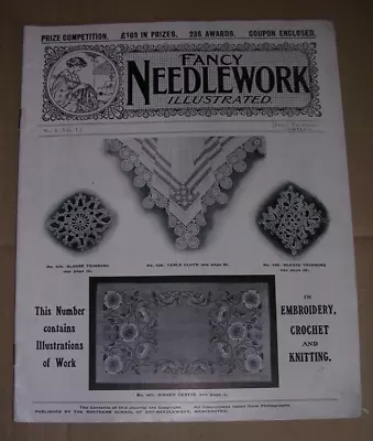 FANCY NEEDLEWORK ILLUSTRATED No. 4 - (1907?) - Needlework Magazine - RARE! • £7.99