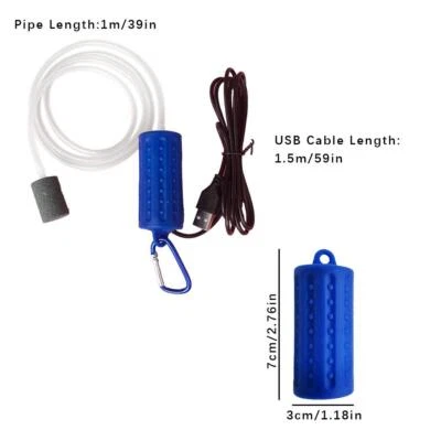£10.99 • Buy 2pcs USB Aquarium Fish Tank Mini Oxygen Air Pump Aerator Super Quiet Silent