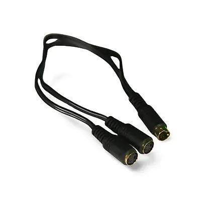 S-Video Splitter Adapter 4 Pin Mini 2 Female To Male - Black • $7