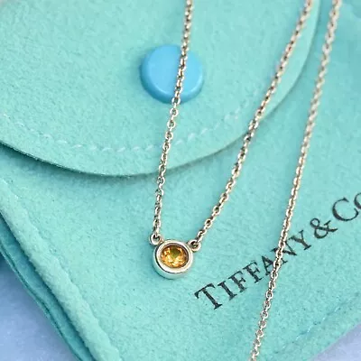 Tiffany And Co Sterling Silver Citrine Necklace • $310