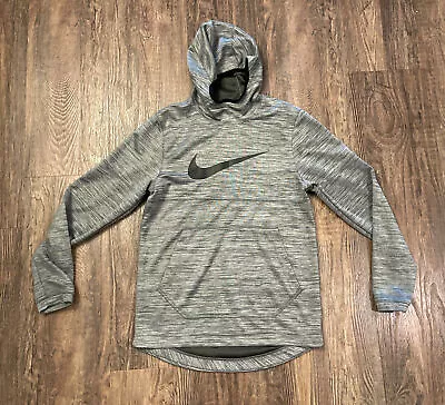 Nike Hoodie Adult Small Heather Gray Pullover Sweater Funnel Neck Dri Fit EUC • $29